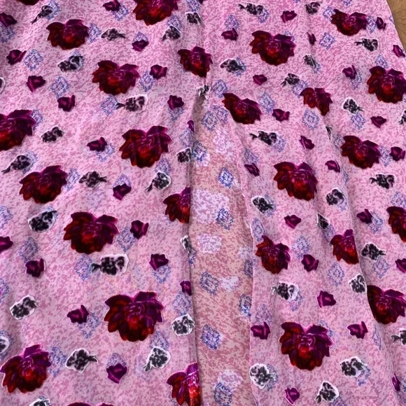 For Love & Lemons Love Marina Maxi Dress Sz XS Silk Blend Floral Fairy Romantic - Picture 6 of 15